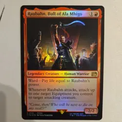 MTG Final Fantasy Raubahn, Bull of Ala Mhigo (Extended Art) R 0465 FOIL NM - Image 1