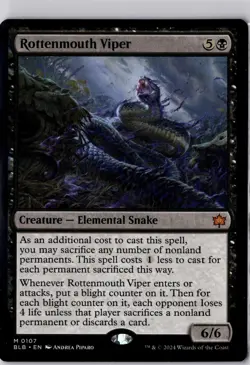 Rottenmouth Viper Bloomburrow #107 Lightly played - Image 3