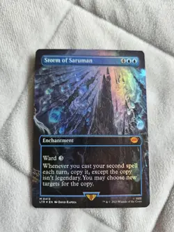 FOIL Storm of Saruman SCENE BORDERLESS, The Lord of the Rings, MTG LTR NM/M - Image 1