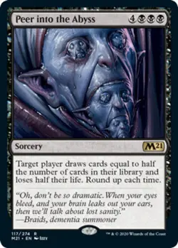 [1x] Peer into the Abyss Near Mint, English Core Set 2021 MTG Magic - Image 1
