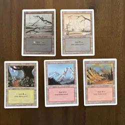 Vintage MTG Magic Land Lot (47 cards) -Various Sets -Revised, 4th, 5th, 6th, 8th - Image 4