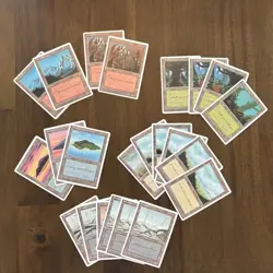 Vintage MTG Magic Land Lot (47 cards) -Various Sets -Revised, 4th, 5th, 6th, 8th - Image 6