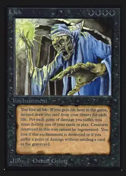 Lich NM Collector's Edition MTG Magic the Gathering Black English Card - Image 1