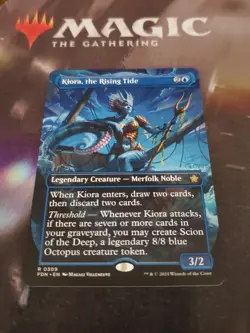 Mtg. Kiora, the Rising Tide. Borderless. Foundations. Pack Fresh - Image 2