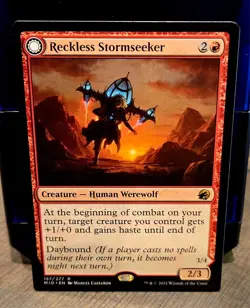 magic the gathering - Reckless Stormseeker/Storm-Charged Slasher - Human Werewof - Image 1