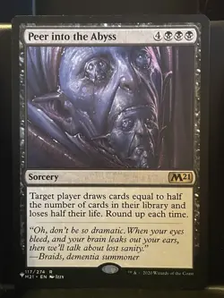 Peer into the Abyss NM/M MTG Mystery Booster 2 The List Magic Card - Image 2