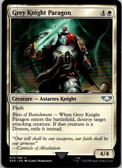 Magic the Gathering Grey Knight Paragon Warhammer 40,000 Commander MTG - Image 1
