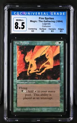 FIRE SPRITES Legends C CGC 8.5 Q MTG [Nostalgium] - Image 1