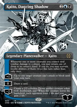 Kaito, Dancing Shadow (Borderless) Phyrexia: All Will Be One Foil - Image 1
