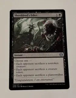 MTG Sheoldred's Edict -  Phyrexia: All Will Be One LP - Image 3