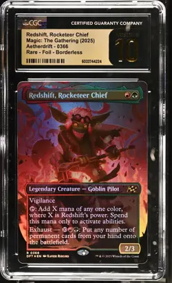 REDSHIFT, ROCKETEER CHIEF Aetherdrift Borderless Foil CGC 10 Pristine MTG [Nos] - Image 1