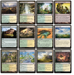 MTG - 12 x Different Green & White Selesnya Lands COMMANDER deck building - LP+ - Image 2