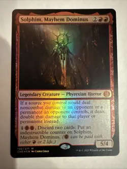 MTG-Solphim, Mayhem Dominus-NM-FOIL-Phyrexia: All Will Be One #150 - Image 1