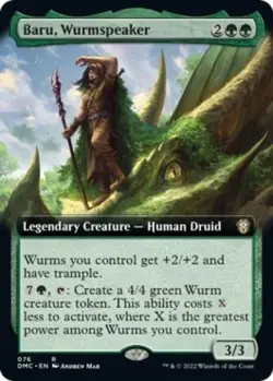 Baru, Wurmspeaker (Extended Art) - Light Play MTG Commander: Dominaria United - Image 1