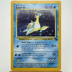 1999 Pokémon Lapras • Fossil 10/62 • Lightly Played/Near Mint Holo Rare - Image 1