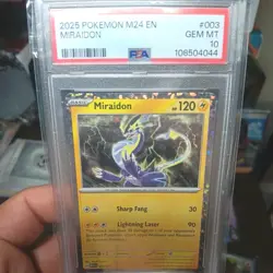 Pokemon Miraidon M24 EN #3 Holo McDonalds 2025 PSA 10 - Image 1
