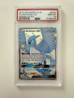 Pokemon Sun & Moon 2019: Hidden Fates Shiny Vault: Fa Articuno GX #SV54 PSA 10 - Image 1