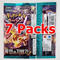 7+1 PACKS Obsidian Flames Pokemon TCG Cards Booster sv3 Factory Sealed KOREAN - Image 2