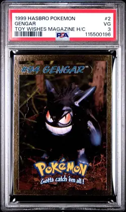 1999 Hasbro Toy Wishes Magazine Pokemon Trading Card Set Of 3 PSA Graded - Image 1