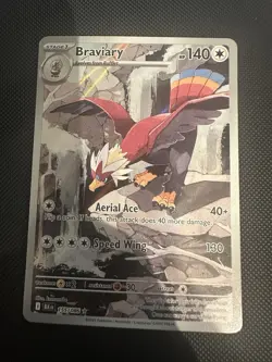 POKEMON - BRAVIARY - 155/086 - ILLUSTRATION RARE - S&V BLACK BOLT - BRAND NEW - Image 2