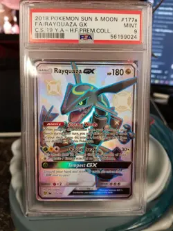 Rayquaza GX 177a/168 Hidden Fates Prem Coll FA Promo Pokemon - PSA 9 MINT - Image 1