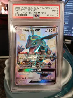 Rayquaza GX 177a/168 Hidden Fates Prem Coll FA Promo Pokemon - PSA 9 MINT - Image 3