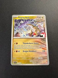 Pokémon TCG Raging Bolt 111/142 Rare Prize Play Card - Image 1