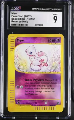 MEW E-Reader Expedition Reverse Holo Rare #19 CGC 9 Vintage Pokemon [Nostalgium] - Image 3