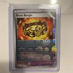 Brave Bangle 080/086 SV: White Flare Poke Ball Holo Pattern Pokémon Tool Card - Image 1