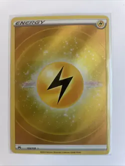Pokemon Lightning Energy 155/159 Crown Zenith Ultra Rare Textured Holo LP - Image 1