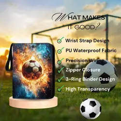 Soccer Card Binder 900 Pockets, Trading Card Binder Sports Card Holder with 5... - Image 2