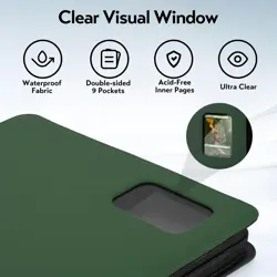 Card Binder 9 Pocket, Trading Card Binder with Clear Window Design, 720 Doubl... - Image 4