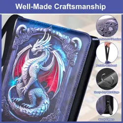 Trading Card Binder 9 Pocket, 900 Pockets Card Binder with Sleeves, Double Si... - Image 3