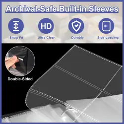 Trading Card Binder 9 Pocket, 900 Pockets Card Binder with Sleeves, Double Si... - Image 4