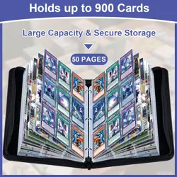 Trading Card Binder 9 Pocket, 900 Pockets Card Binder with Sleeves, Double Si... - Image 5