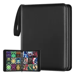 9 Pocket Card Binder, 900 Double Sided Pockets, PU Collection Binder for MTG,... - Image 1