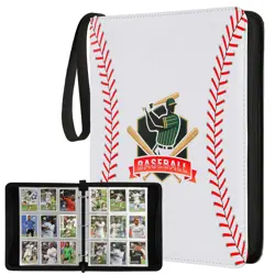 Baseball Trading Card Binder 9 Pocket, Premium Zip Trading Card Binder, Water... - Image 1