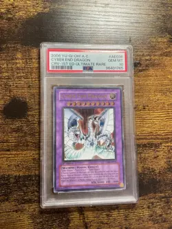 YUGIOH PSA 10 Cyber End Dragon CRV-AE036 Ultimate Rare 1st Edition - Image 1