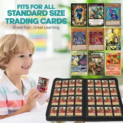 Trading Card Binder 16 Pocket, 1000+ Pockets Ringless PU Cover Card Collectio... - Image 5