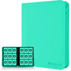 9 Pocket Card Binder, Premium Zip Trading Card Binder, 360 Double Sided Pocke... - Image 1