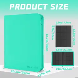 9 Pocket Card Binder, Premium Zip Trading Card Binder, 360 Double Sided Pocke... - Image 2