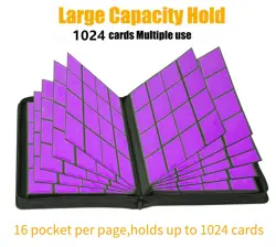 16 Pocket Card Binder, Ringless Zip Trading Card Binder, 1000+ Double Sided P... - Image 3