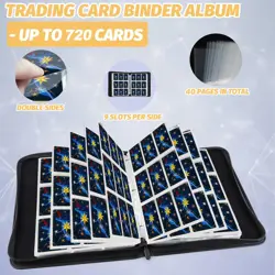 Card Binder for MTG Cards, Premium 9 Pocket Card Binder for Trading Cards, 72... - Image 5