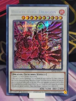 YUGIOH TCG RUDDY ROSE DRAGON MP22-EN077 PRISMATIC SECRET 1ST EDITION - Image 1