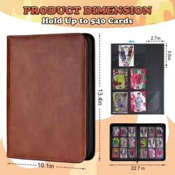 Card Binder for Pokemon Card, 9 Pocket 30 Double-Sided Pages for 540 Card Poc... - Image 3