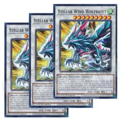 Yugioh Stellar Wind Wolfrayet x 3 - 1st Edition LP - Plus Free Holographic Card - Image 2