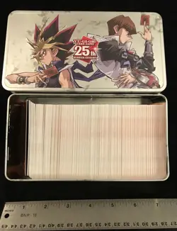 YU-GI-OH! TCG 25th Anniversary Tin Dueling Mirrors Open Box 50 Cards Good Cond - Image 5