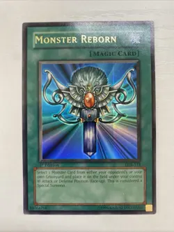 YuGIOh - 1st Edition LOB-118 Monster Reborn - N/A Print - LP Foil Line - Image 2