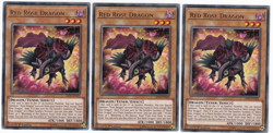 3x Red Rose Dragon - (LED4-EN025 - 1st Ed - Rare) - NM - Yugioh - Image 2