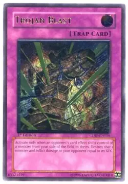 Yugioh! LP Trojan Blast - CDIP-EN056 - Ultimate Rare - 1st Edition Lightly Playe - Image 2